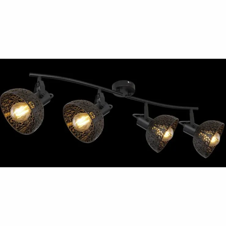 Luminaires Globo Lighting Spots Et Projecteurs|Spot Globo PANTALLA Noir, 4 lumières