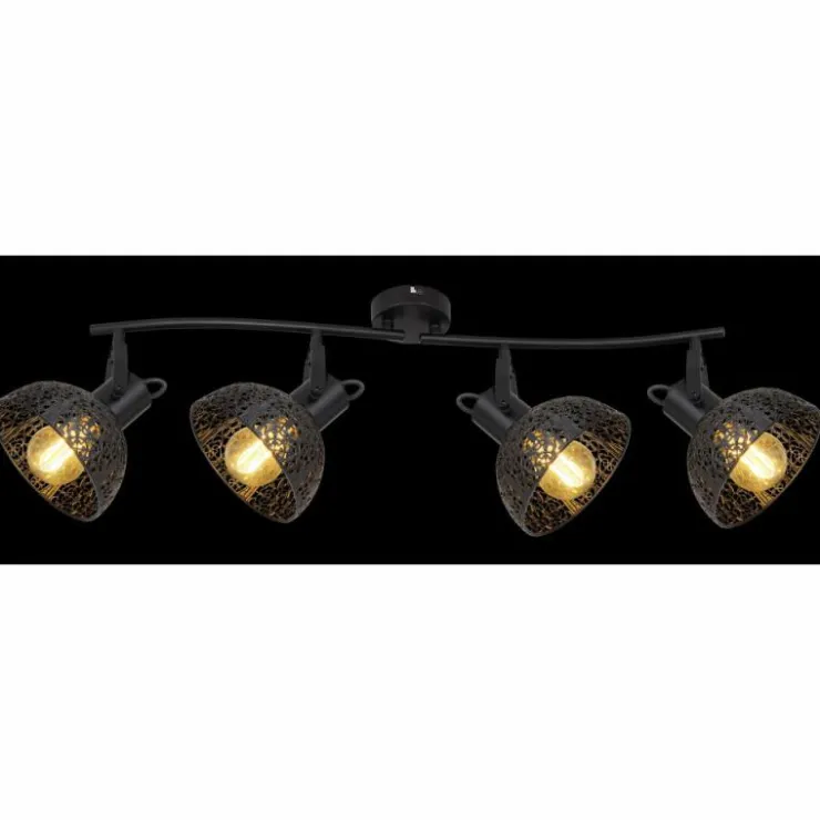 Luminaires Globo Lighting Spots Et Projecteurs|Spot Globo PANTALLA Noir, 4 lumières