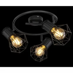 Luminaires Globo Lighting Spots Et Projecteurs|Spot Globo PRISKA Noir, 3 lumières