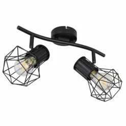 Luminaires Globo Lighting Spots Et Projecteurs|Spot Globo PRISKA Noir, 2 lumières