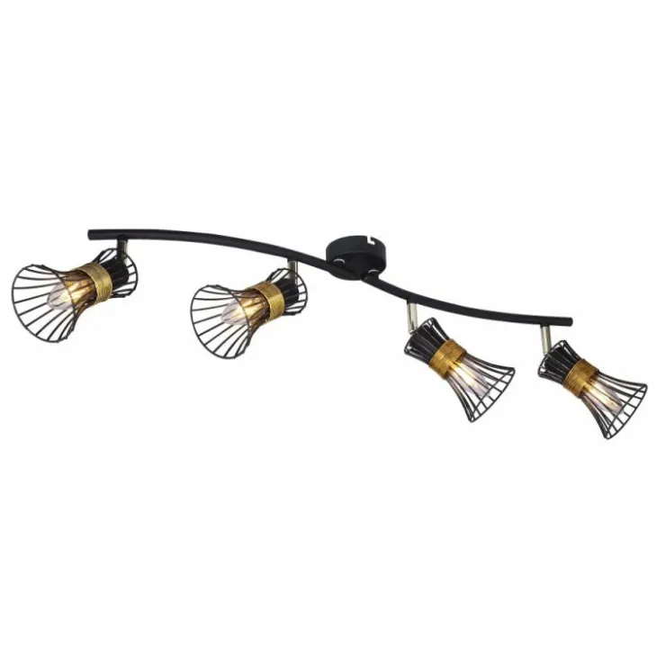 Luminaires Globo Lighting Plafonniers|Spot Globo ROXY Noir, 4 lumières