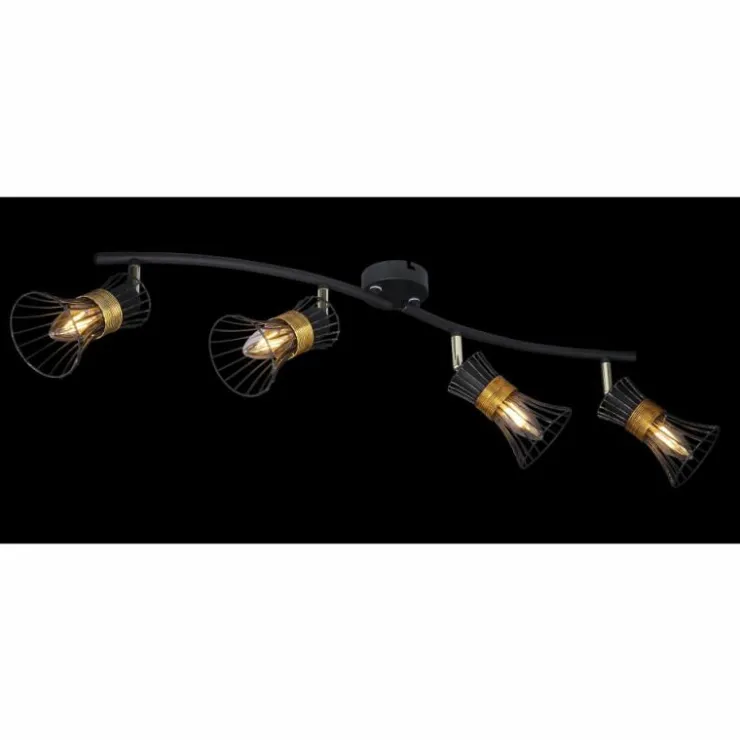 Luminaires Globo Lighting Plafonniers|Spot Globo ROXY Noir, 4 lumières