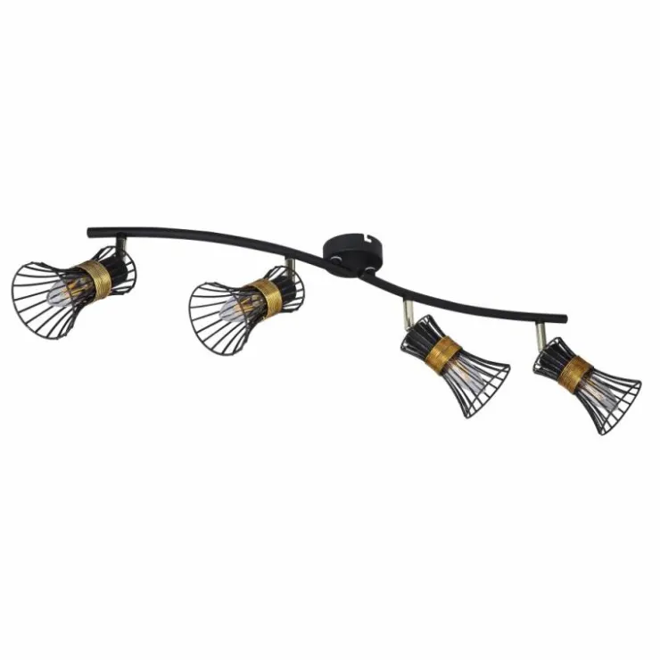 Luminaires Globo Lighting Plafonniers|Spot Globo ROXY Noir, 4 lumières