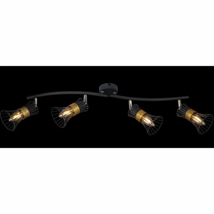 Luminaires Globo Lighting Plafonniers|Spot Globo ROXY Noir, 4 lumières