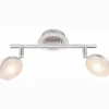 Luminaires Globo Lighting Éclairage Led|Spot Globo Tina LED Chrome, Nickel mat, 2 lumières
