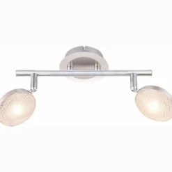 Luminaires Globo Lighting Éclairage Led|Spot Globo Tina LED Chrome, Nickel mat, 2 lumières