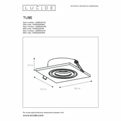 Luminaires Lucide Luminaires Encastrés|Spot Lucide TUBE Nickel mat, 1 lumière