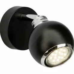 Luminaires Brilliant Appliques|Spot mural Brilliant Ina LED Chrome, Noir, 1 lumière