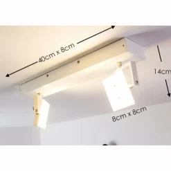 hofstein Éclairage Led|Spot plafond Guyana LED Chrome, Blanc, 2 lumières