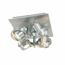 Luminaires Steinhauer Spots Et Projecteurs|Spot plafond Steinhauer Quatro LED Acier inoxydable, 4 lumières
