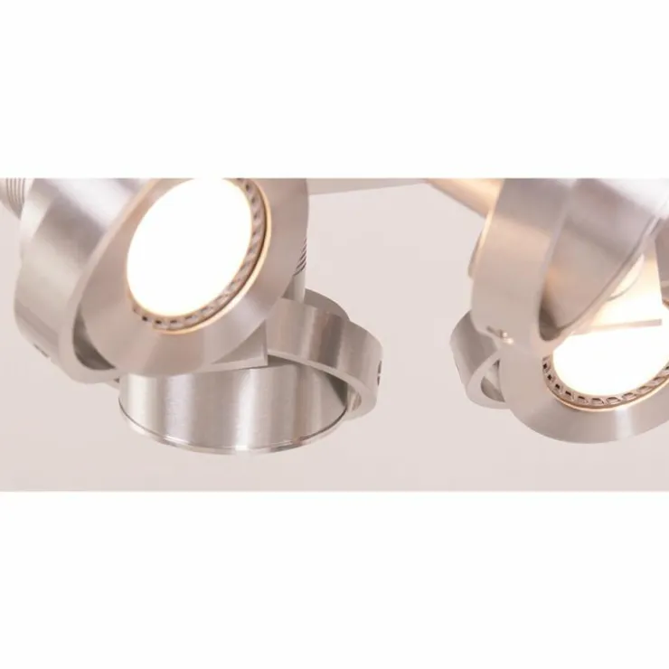 Luminaires Steinhauer Spots Et Projecteurs|Spot plafond Steinhauer Quatro LED Acier inoxydable, 4 lumières