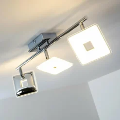 Luminaires Trio Spots Et Projecteurs|Spot plafond Trio Pontius LED Chrome, 3 lumières