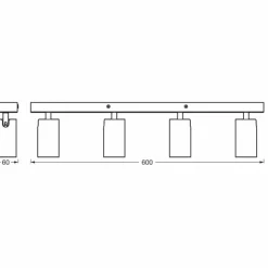 Luminaires Ledvance Éclairage Led|Spot Plafonnier LED Noir, 4 lumières