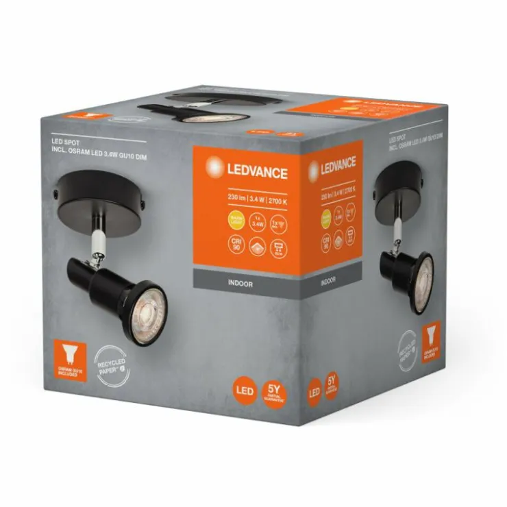 Luminaires Ledvance Éclairage Led|Spot Plafonnier LED Noir, 1 lumière