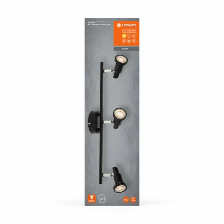 Luminaires Ledvance Éclairage Led|Spot Plafonnier LED Noir, 3 lumières