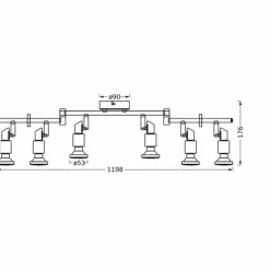 Luminaires Ledvance Éclairage Led|Spot Plafonnier LED Noir, 6 lumières