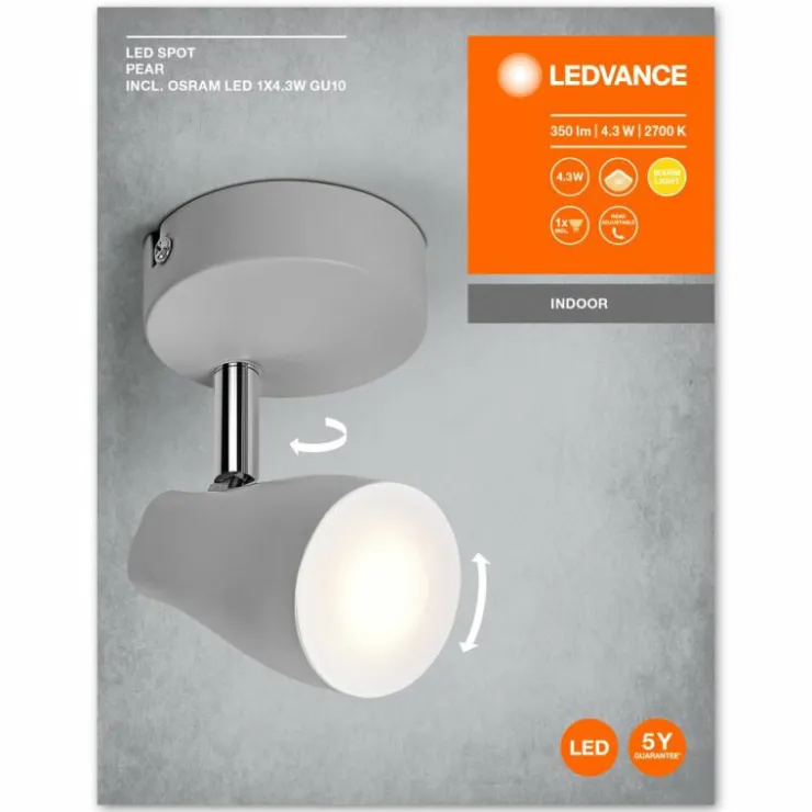 Luminaires Ledvance Éclairage Led|Spot Plafonnier LED Gris, 1 lumière