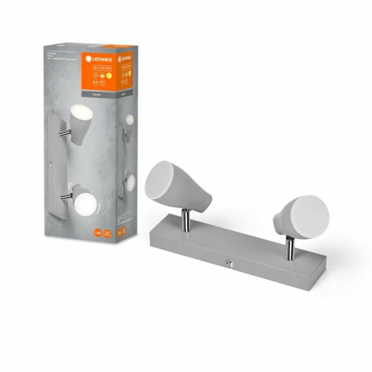 Luminaires Ledvance Éclairage Led|Spot Plafonnier LED Gris, 2 lumières