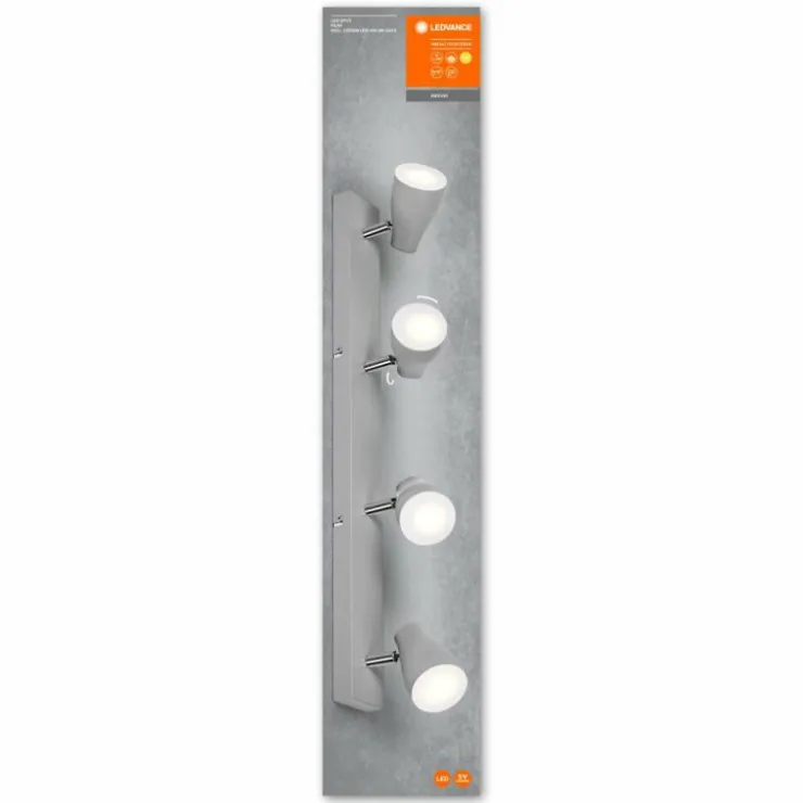 Luminaires Ledvance Éclairage Led|Spot Plafonnier LED Gris, 4 lumières