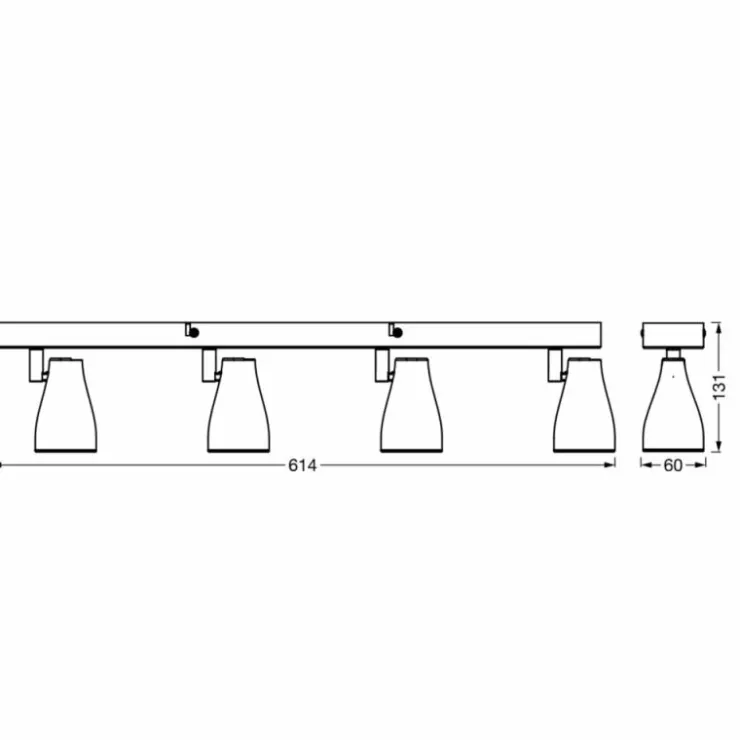 Luminaires Ledvance Éclairage Led|Spot Plafonnier LED Gris, 4 lumières