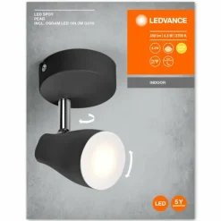 Luminaires Ledvance Éclairage Led|Spot Plafonnier LED Noir, 1 lumière