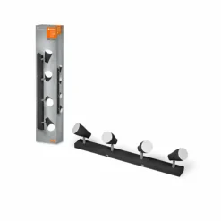 Luminaires Ledvance Éclairage Led|Spot Plafonnier LED Noir, 4 lumières