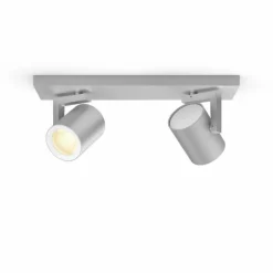 Spot pour plafond et mur, kit d'extension Philips Hue Ambiance White & Color Argenta Argenté, 2 lumières, Changeur de couleurs