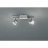 Luminaires Reality Éclairage Led|Spot Reality ROUBAIX LED Nickel mat, 2 lumières