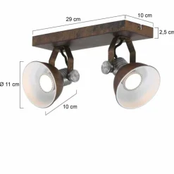 Luminaires Steinhauer Spots Et Projecteurs|Spot Steinhauer BROOKLY LED Brun, 2 lumières