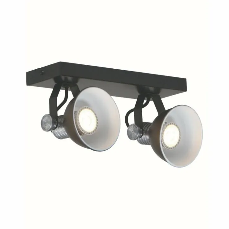 Luminaires Steinhauer Éclairage Led|Spot Steinhauer BROOKLY LED Noir, 2 lumières