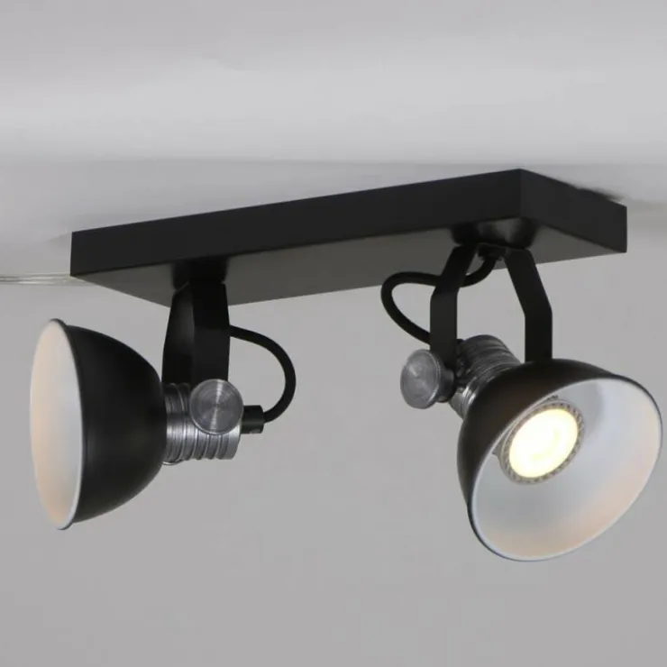 Luminaires Steinhauer Éclairage Led|Spot Steinhauer BROOKLY LED Noir, 2 lumières