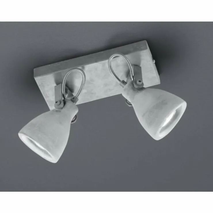 Luminaires Trio Éclairage Led|Spot Trio CONCRETE LED Gris, 2 lumières