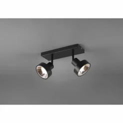 Luminaires Trio Spots Et Projecteurs|Spot Trio Leon LED Noir, 2 lumières