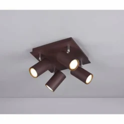 Luminaires Trio Spots Et Projecteurs|Spot Trio Leuchten MARLEY Rouille, 4 lumières