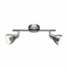 Luminaires Wofi Éclairage Led|Spot Wofi LESTER LED Nickel mat, 2 lumières