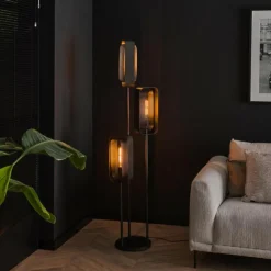 hofstein Lampadaires Et Lampes Sur Pied|Stehleuchte Lampadaire Anthracite, 3 lumières