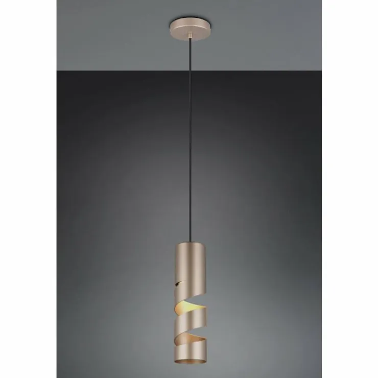 Luminaires Trio Suspensions|Stream Suspension Brun, 1 lumière