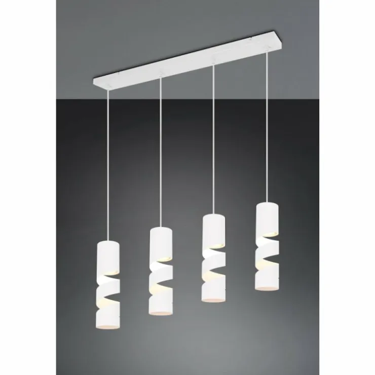 Luminaires Trio Suspensions|Stream Suspension Blanc, 4 lumières