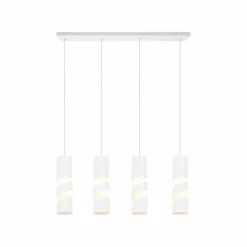 Luminaires Trio Suspensions|Stream Suspension Blanc, 4 lumières
