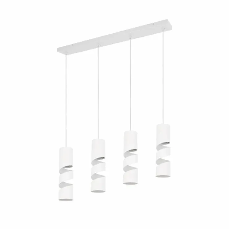 Luminaires Trio Suspensions|Stream Suspension Blanc, 4 lumières