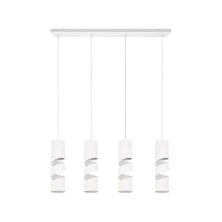 Luminaires Trio Suspensions|Stream Suspension Blanc, 4 lumières