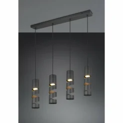 Luminaires Trio Suspensions|Stream Suspension Noir, 4 lumières