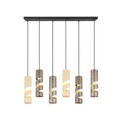 Luminaires Trio Suspensions|Stream Suspension Multicolore, 6 lumières