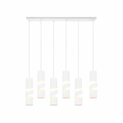 Luminaires Trio Suspensions|Stream Suspension Blanc, 6 lumières