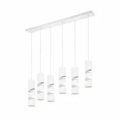 Luminaires Trio Suspensions|Stream Suspension Blanc, 6 lumières