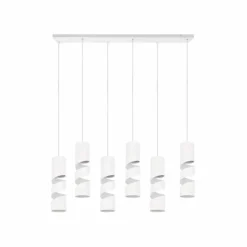 Luminaires Trio Suspensions|Stream Suspension Blanc, 6 lumières