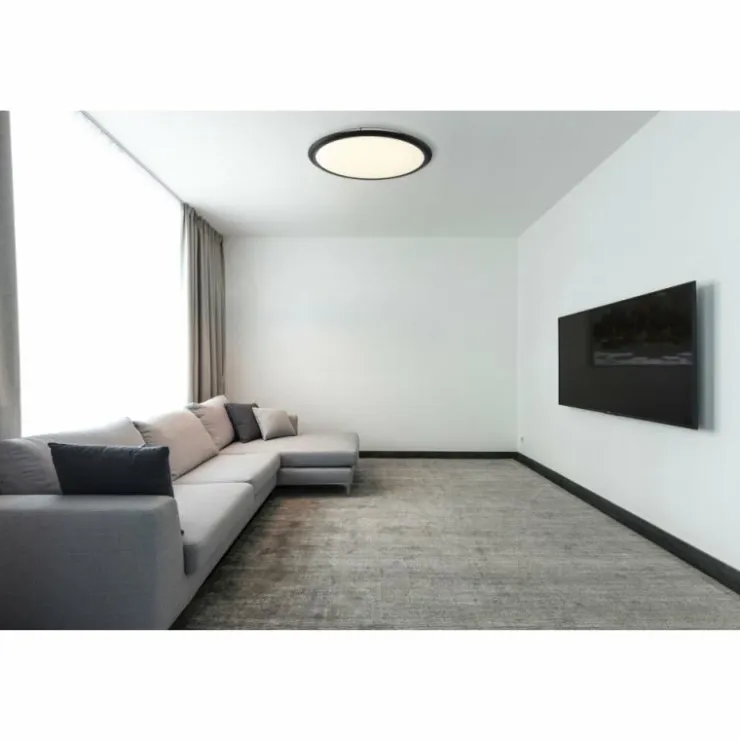 Luminaires Globo Lighting Éclairage Led|Suna Plafonnier LED Noir, 1 lumière, Télécommandes