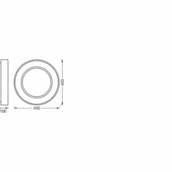 SUNATHOME Applique murale / Plafonnier Luminaires Ledvance LED Argenté, 1 lumière