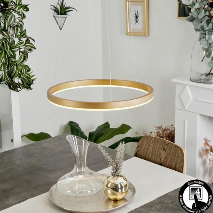 hofstein Suspensions|Suspension Barril LED Laiton, 1 lumière