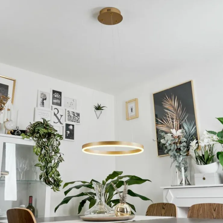 hofstein Suspensions|Suspension Barril LED Laiton, 1 lumière